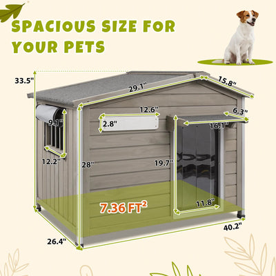 Weatherproof Dog House for Outdoor Use in All Seasons