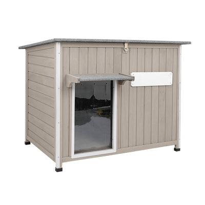 Large Dog House (43.3"L) - Metal Chew-Proof, 180lbs Capacity - PET48