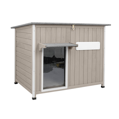 43.3" Large Outdoor Dog House for Dogs Up to 180lbs-PET48