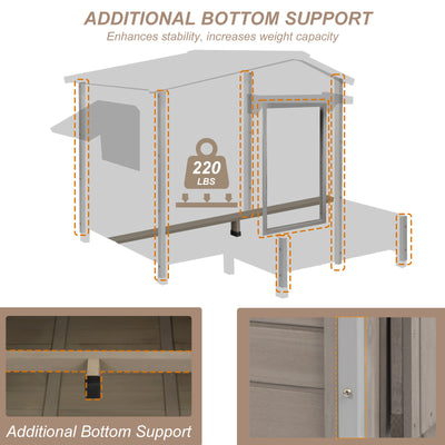 Weatherproof Durable Dog Kennel with Porch 27.8″H-PET66