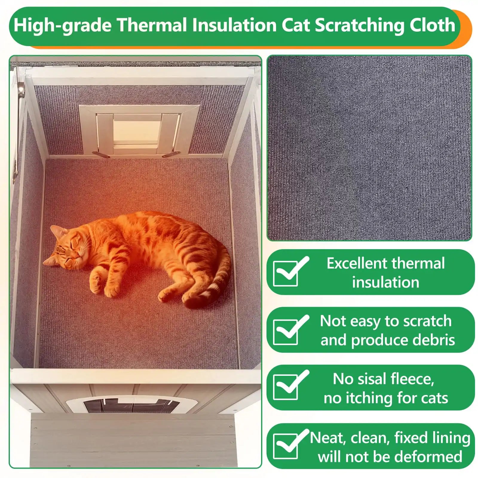 Feral cat house with escape door for safety and comfort