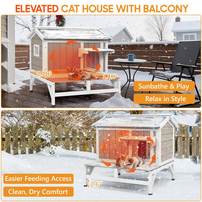 Small pet insulated wooden house with waterproof roof