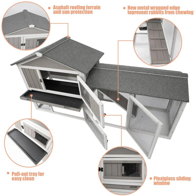 Spacious bunny hutch for small animals like rabbits and guinea pigs