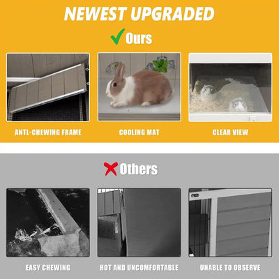 Comfortable guinea pig cage with open top design