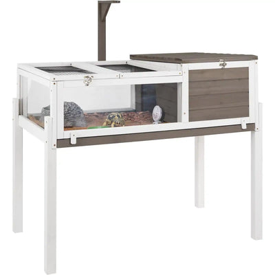 Reptile Cage - 37″L Wooden Tortoise/Turtle Habitat Grey - TOR03