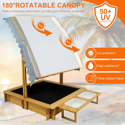 PETSCOSSET GF05 sandbox top view with brown finish