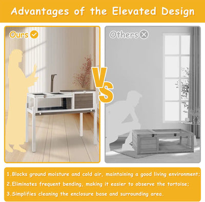 Grey wooden reptile cage ideal for small animals