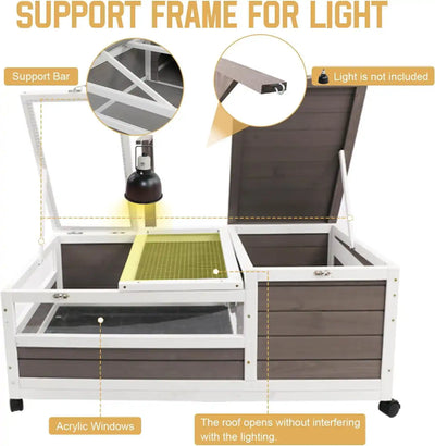 Grey tortoise enclosure suitable for turtles and small reptiles