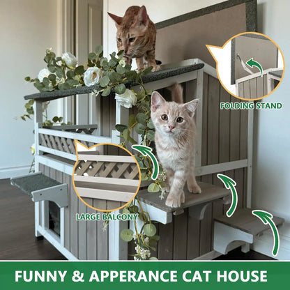 Balcony area for cats to rest and watch surroundings