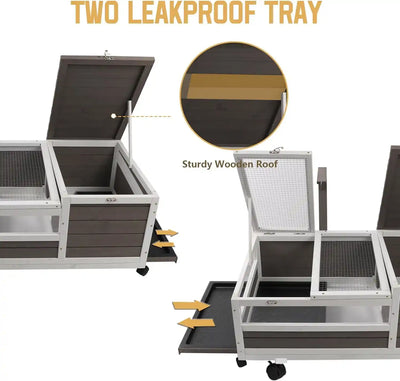 PETSCOSSET TOR02 habitat with lockable wheels for mobility