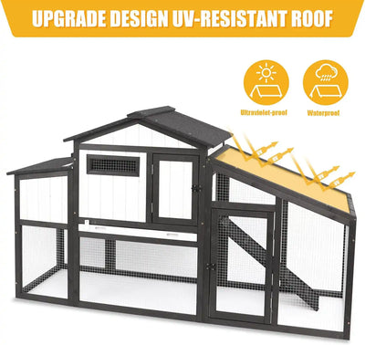Chicken coop with pull-out tray and secure mesh wire