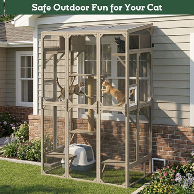 Cat Window Catio-Expandable Outdoor Living Space for Multi-Cat Homes-PET94