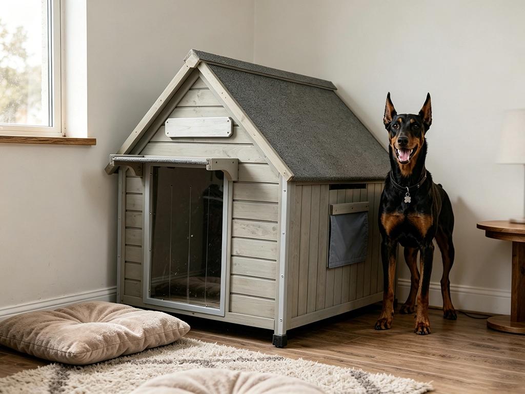 Dog House(20.5"L~30.5"L)-Metal Chew-Proof & Waterproof Roof - PET45