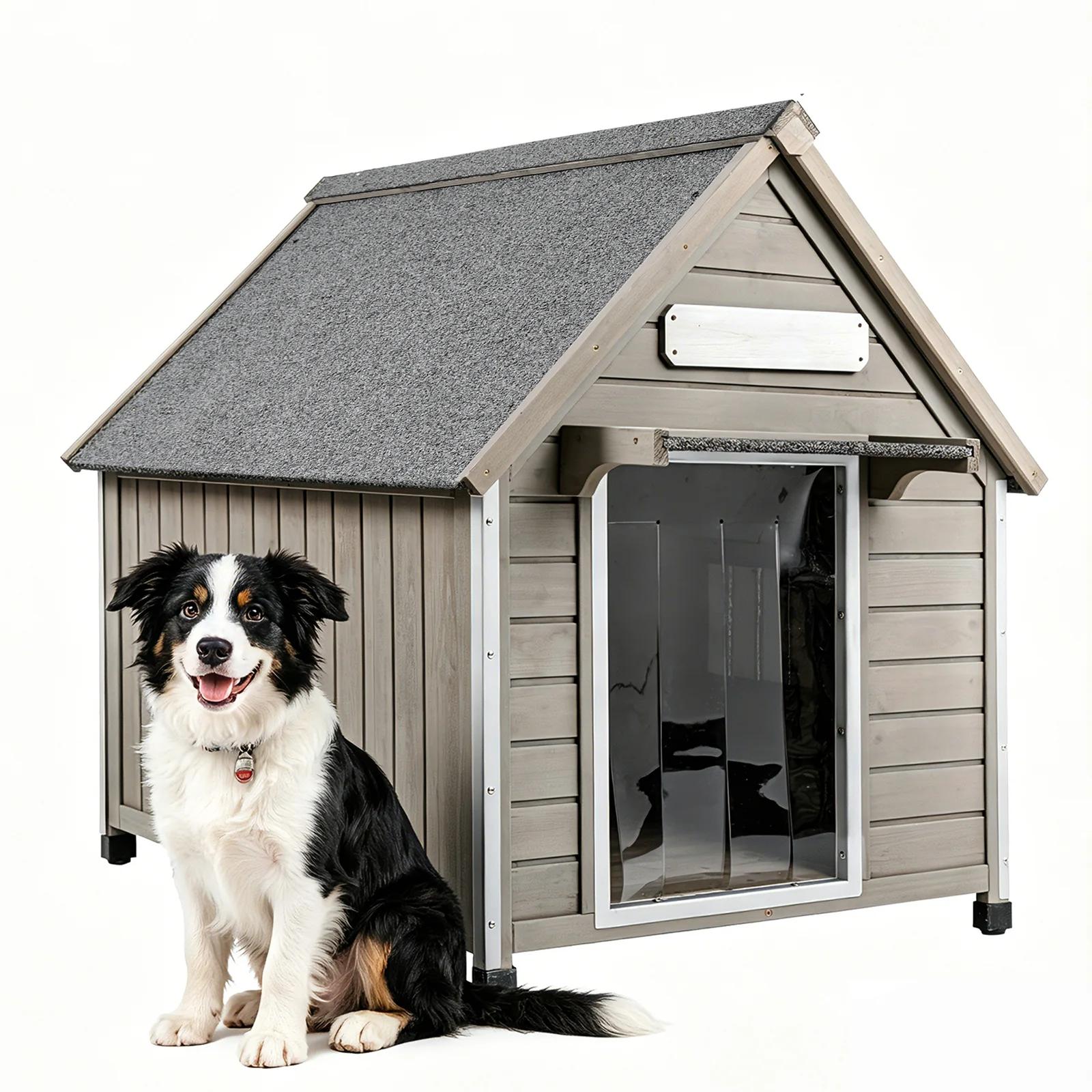 Dog House(20.5"L~30.5"L)-Metal Chew-Proof & Waterproof Roof - PET45