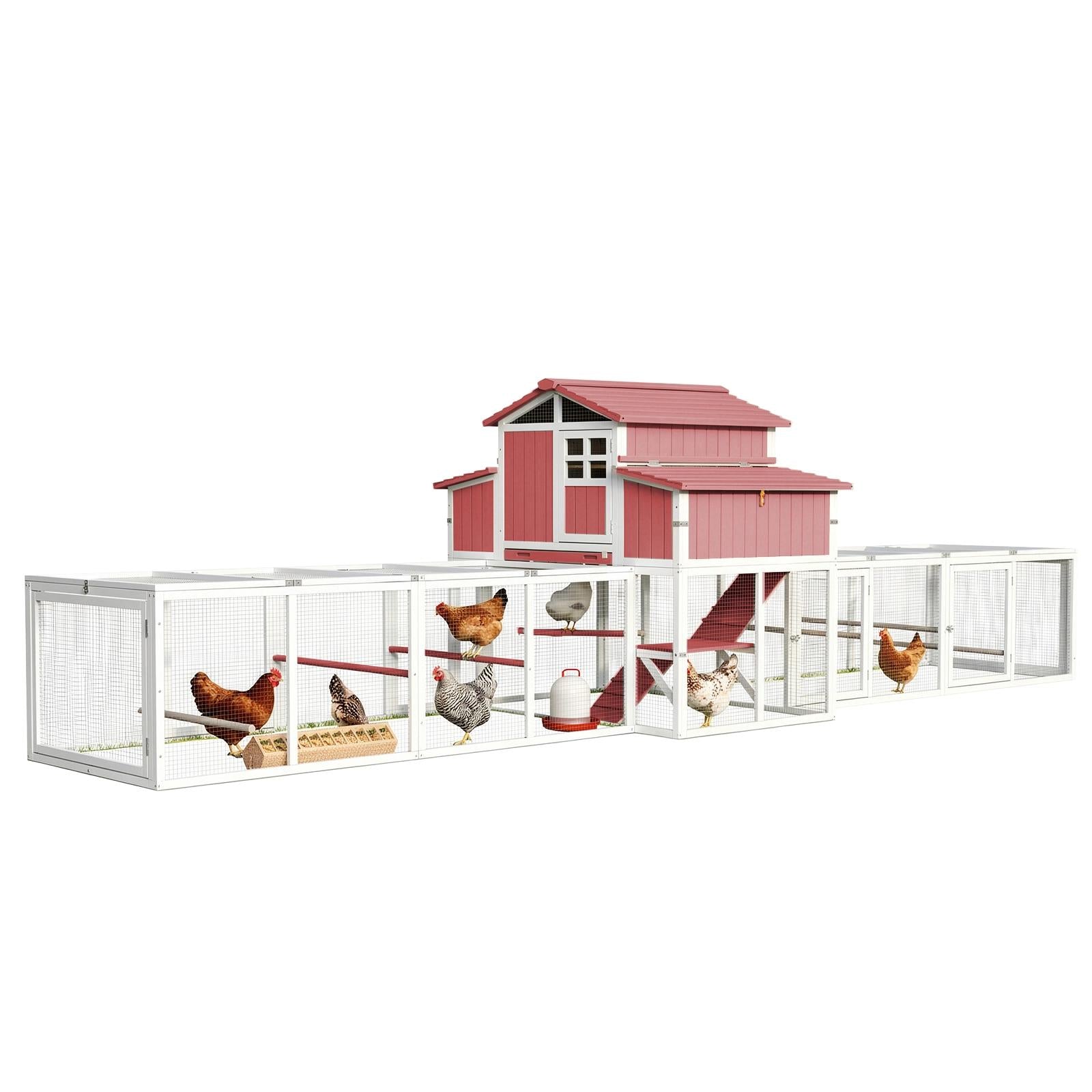 Large Expandable Chicken Coop – Predator-Proof Modular Hen House with Run (PET85 + PET88 Extensions)