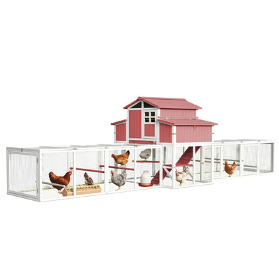 Large Expandable Chicken Coop – Predator-Proof Modular Hen House with Run (PET85 + PET88 Extensions)