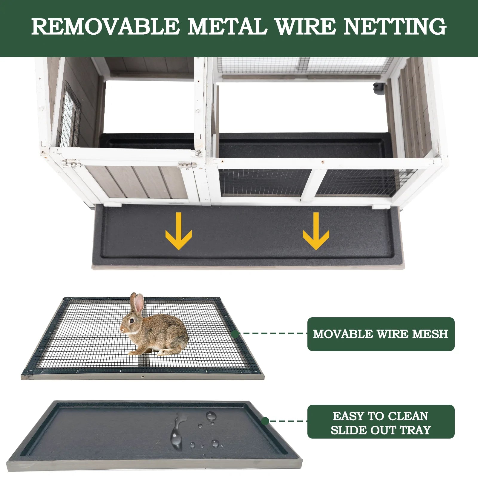 Double-level rabbit hutch with sunroom extension