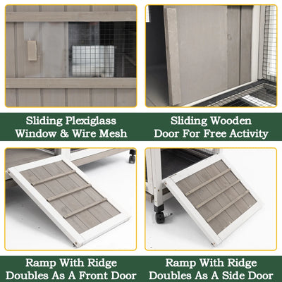 Spacious outdoor rabbit cage for small animals
