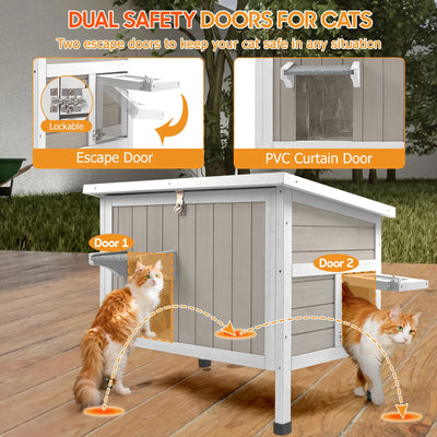 Feral cat shelter with openable roof