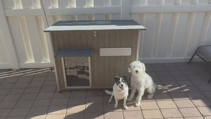 43.3" Large Outdoor Dog House for Dogs Up to 180lbs-PET48
