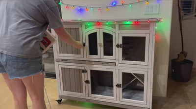 Petscosset-wooden-rabbit-hutch-video