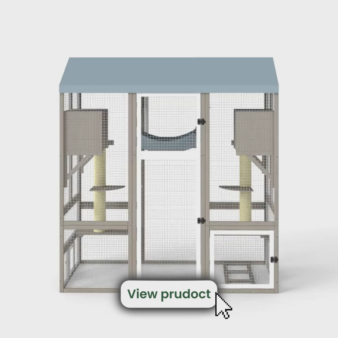4-Story Large Catio Outdoor Enclosure with Waterproof Roof-PET90